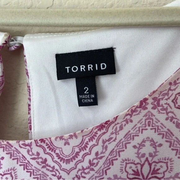 Torrid 2X Mini Chiffon Printed Skater Dress - Picture 3 of 13